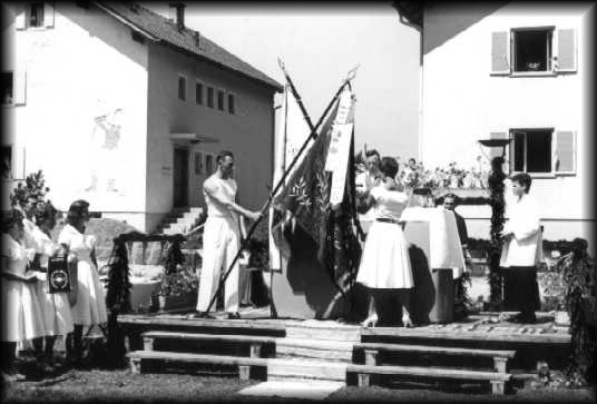 Fahnenweihe des ASV Hegge im Jahre 1959