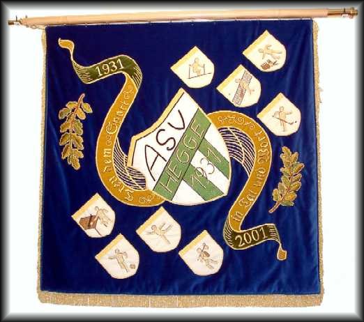 Unsere neue Vereinsfahne des ASV HEGGE