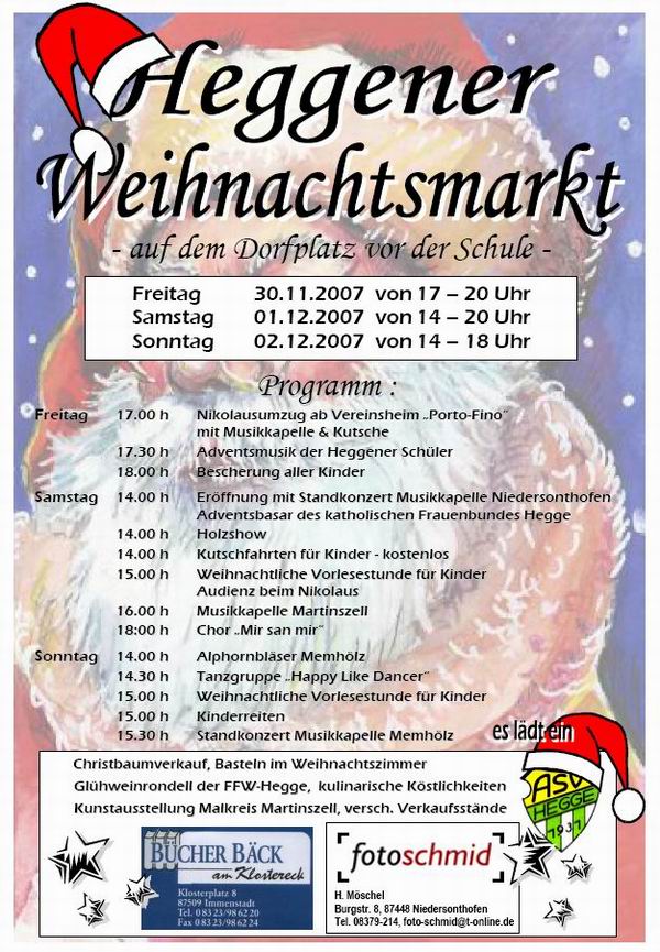 Der Weihnachtsmarkt 2007!