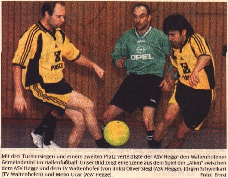 Spielszene vom 02.02.2001 mit Oliver Sigl und Metin Ucar.
