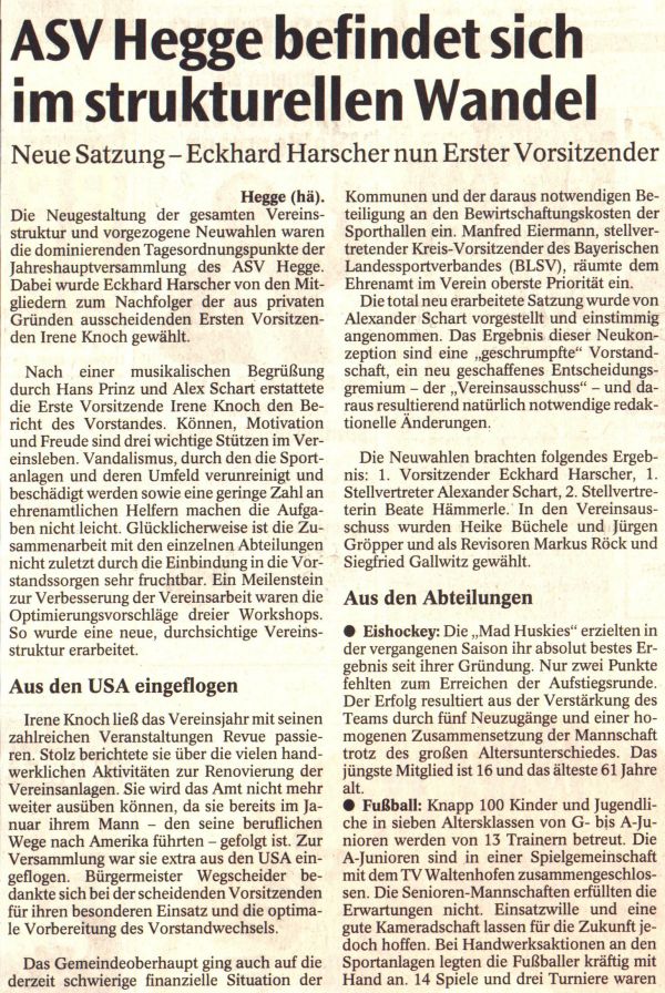 Bericht der Allguer Zeitung vom 20.03.2004.