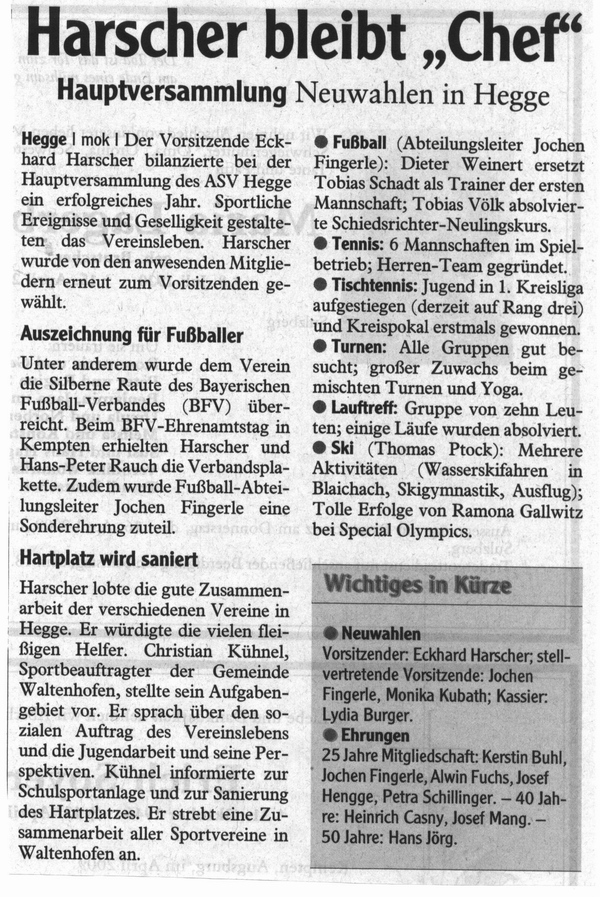 Bericht der Allguer Zeitung vom 16.04.2009.