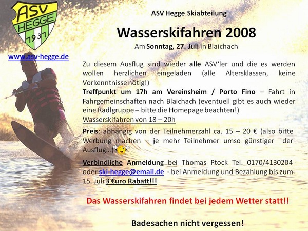 Wasserski 2008 !!!